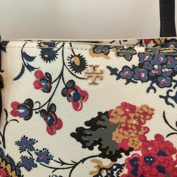 Tory Burch Handbags - Tory Burch Floral Shoulder Bag - Cream and Multicolor